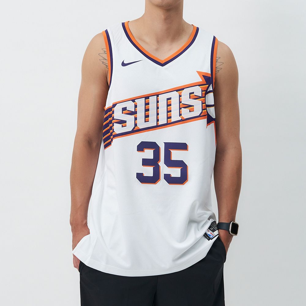 NIKE 耐吉 Nike NBA 男款 白橘紫 Kevin Durant 杜蘭特 鳳凰城 太陽隊 球衣 背心 DV4851-104