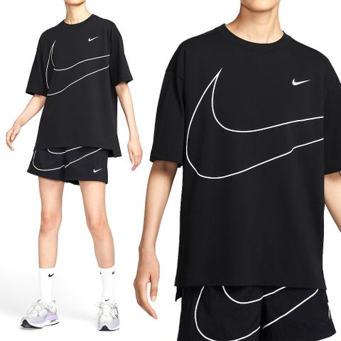 NIKE 耐吉 Nike AS W NSW SW SS Top OS GCEL 女款 黑色 休閒 運動 短袖 上衣 HQ1581-010