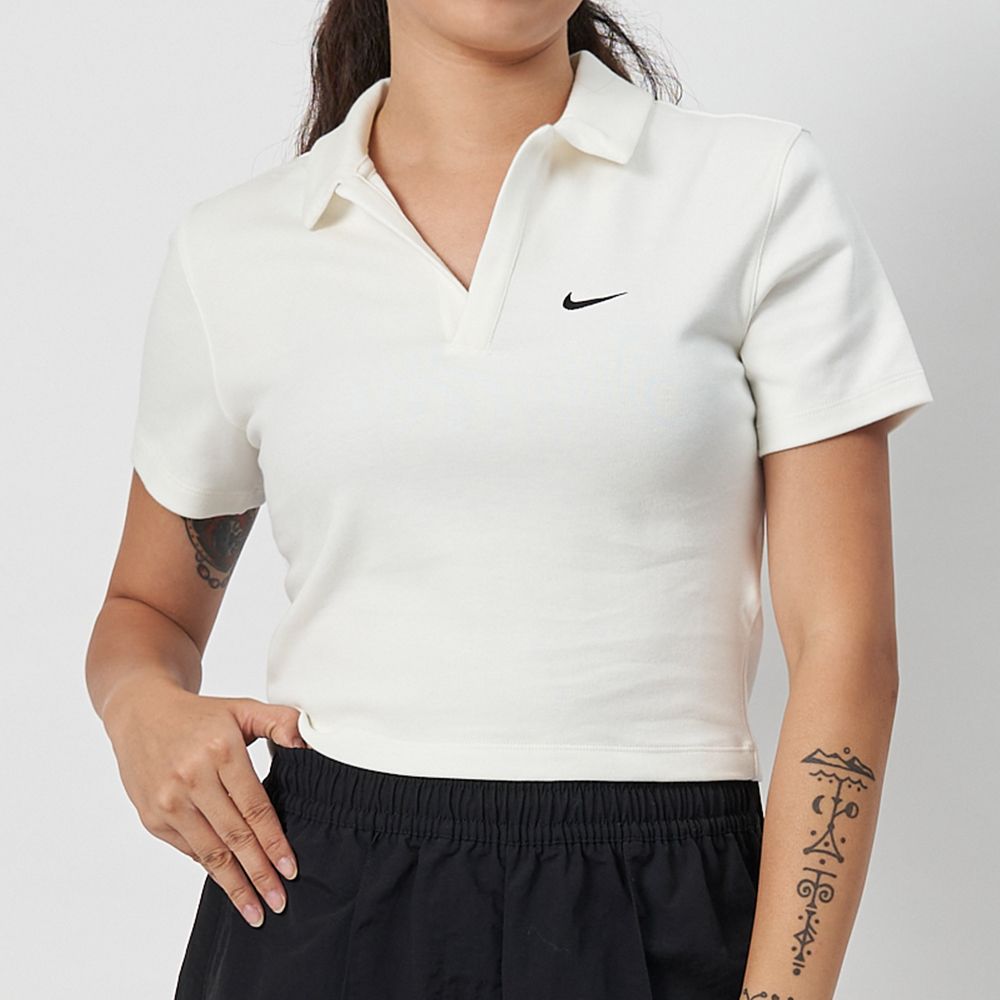 NIKE 耐吉 Nike AS W NSW ESSNTL POLO 女款 白色 運動 休閒 POLO衫 短袖 DV7885-133