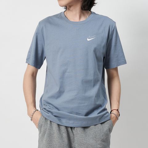 NIKE 耐吉 Nike NK Tee SU24 男款 藍色 運動 休閒 棉質 上衣 圓領 短袖 FV8405-493