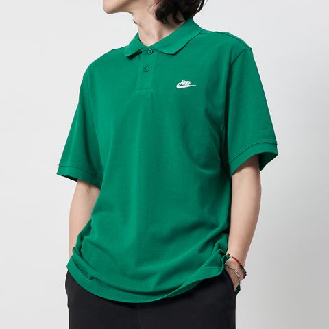 NIKE 耐吉 Nike Club SS Polo PIQUE 男款 綠色 運動 Polo衫 純棉 短袖 FN3895-365