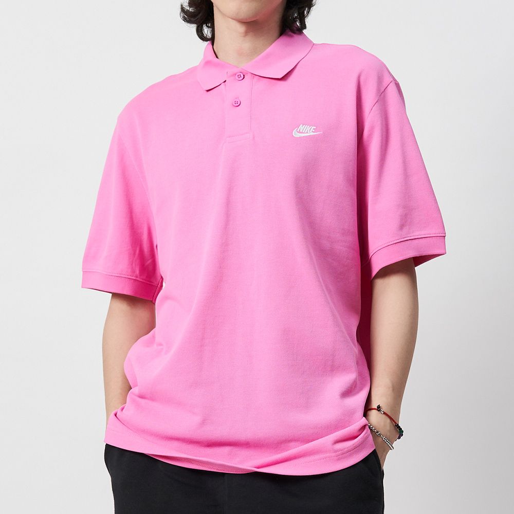 NIKE 耐吉 Nike Club SS Polo PIQUE 男款 粉色 運動 Polo衫 純棉 短袖 FN3895-675