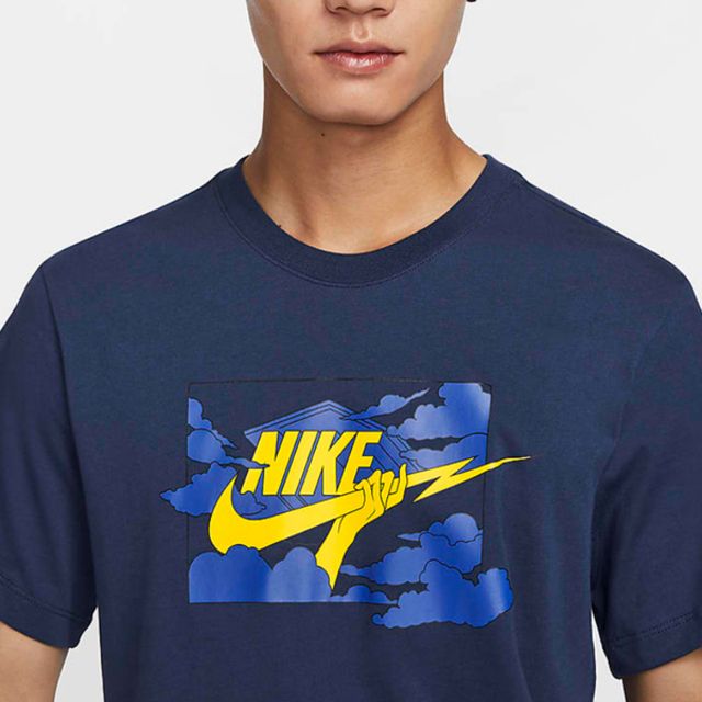 NIKE 耐吉 Nike AS M NSW TEE HBR SSNL CLUB [FZ5420-410] 男 短袖 上衣 T恤 深藍