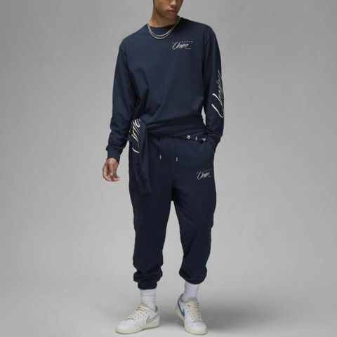 【NIKE 耐吉】Jordan × Union 聯名長袖 T 恤（Asia Sizing）– 海軍藍／奶白配色(DV7342-419)