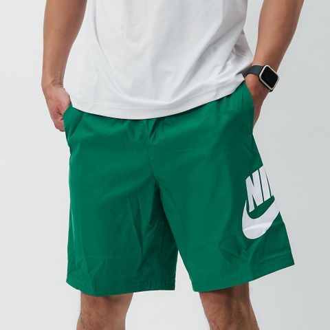 NIKE 耐吉 Nike Club Shorts 男款 綠色 梭織 抽繩 棉褲 運動 休閒 短褲 FN3304-365