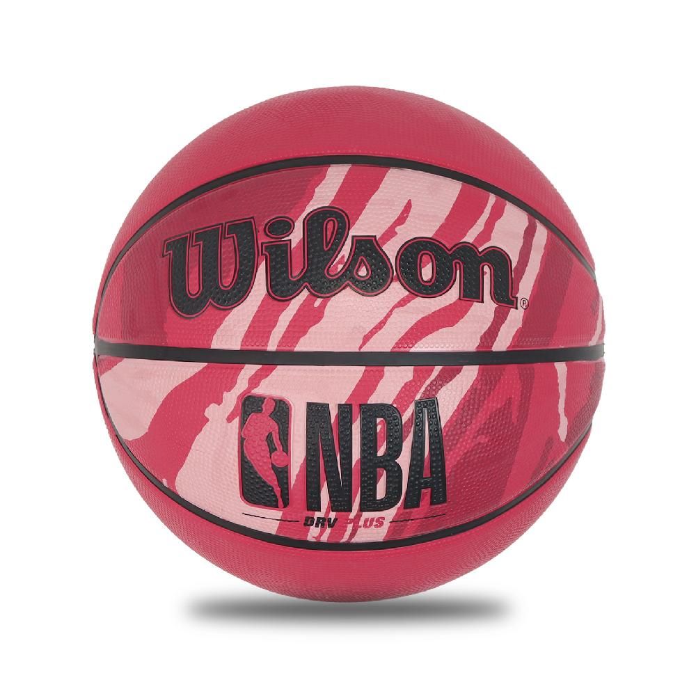 WILSON  NBA NO 7 DRV PLUS 桃紅 火紋紅 室外 橡膠 籃球 7號球 WTB9203XB07