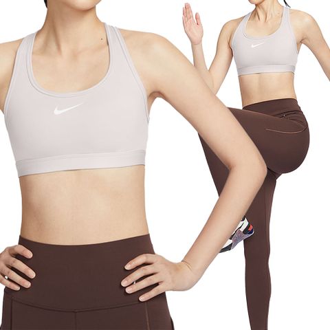 NIKE 耐吉 Nike NK SWSH MED SPT BRA 女款 粉紫色 中度支撐 訓練 運動 內衣 DX6822-020