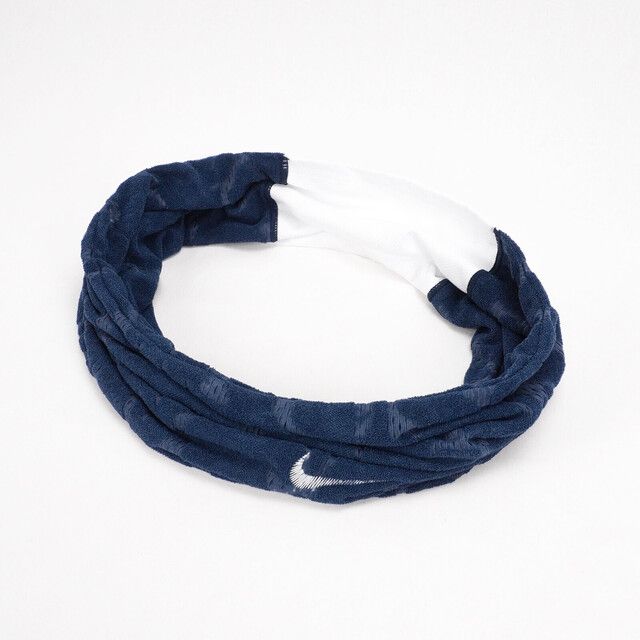 NIKE 耐吉  Cooling Loop Towel [DR5417-456] 毛巾 環形設計 運動毛巾 快乾 排汗 深藍 白