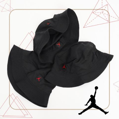 Nike 漁夫帽 Jordan Jumpman Washed 黑 紅 喬丹 水洗 休閒帽 小標 DC3687-011