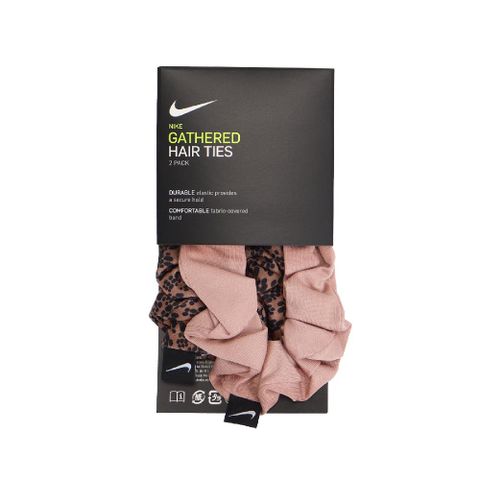 Nike 髮圈 Gathered Hair Ties Scrunchie 可可棕 粉色 髮帶 綁頭髮 頭飾 N100245569-4OS
