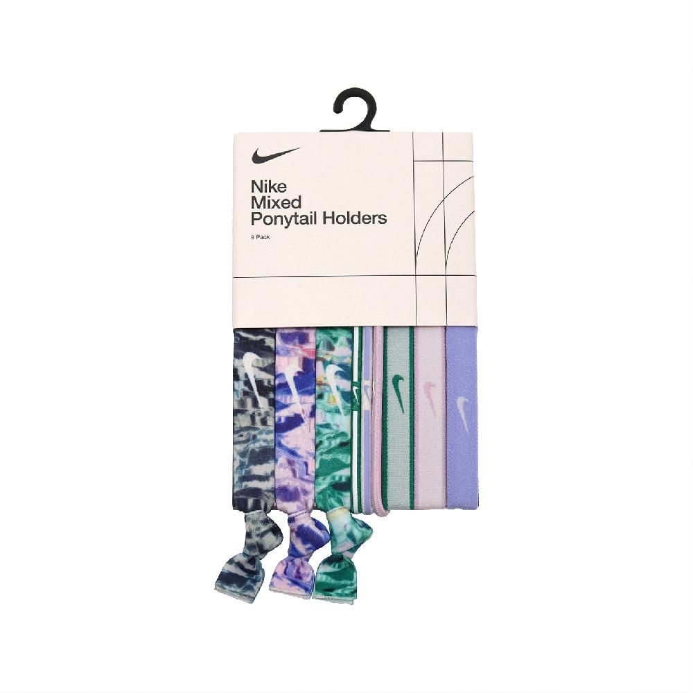 NIKE 耐吉  頭帶 Mixed Ponytail Holder 男女款 多掃 紫粉 綠 圖紋 素面 髮帶 髮圈 N000353751-0OS