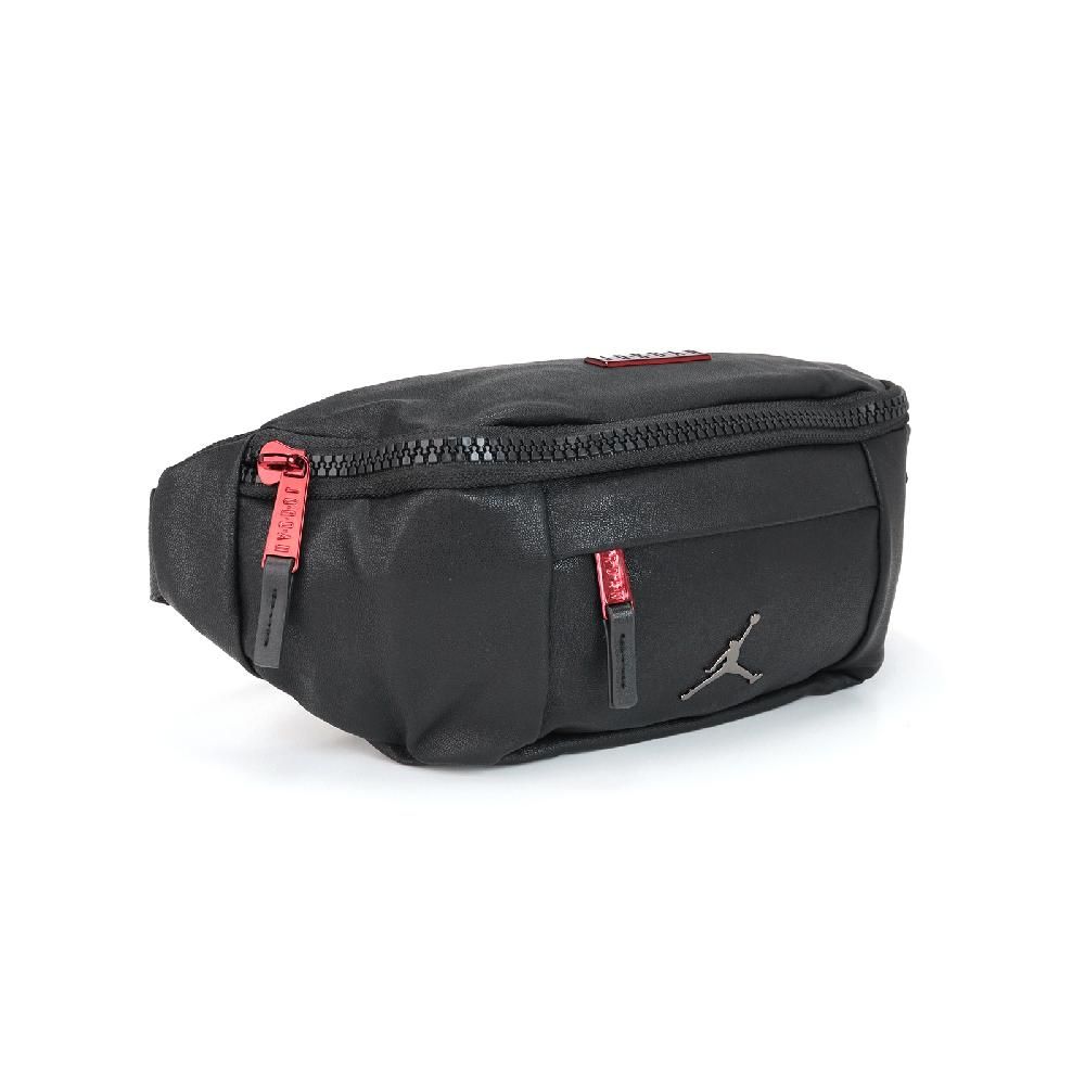 NIKE 耐吉  斜肩包 Jordan Jumpman Waist Pack 男女款 黑 紅 側背 腰包 喬丹 JD2233015GS-004