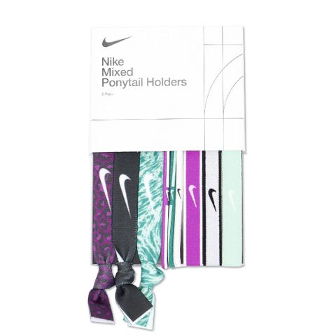 Nike 髮圈 Mixed Ponytail Holder 女款 白 藍 紫 黑 健身 頭帶 髮帶 運動 瑜珈 N000353790-6OS