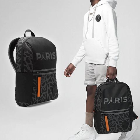 Nike 耐吉 包包 Jordan Paris Saint Germain 男女款 黑 灰 後背包 雙肩背 喬丹 JD2333026AD-001