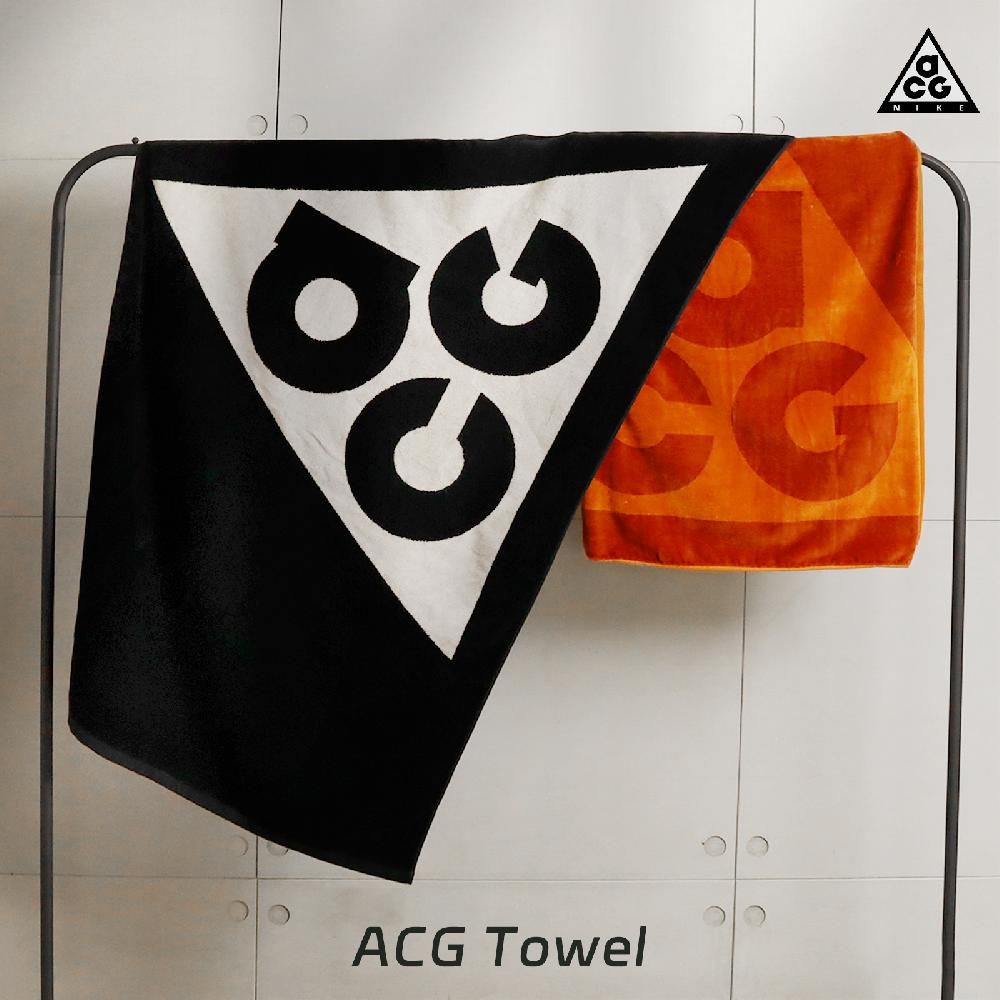 NIKE 耐吉  大毛巾 ACG Towel 浴巾 純棉 黑 白 雙面 運動毛巾 吸水 N100882001-2OS