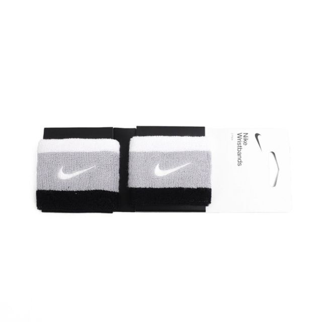 NIKE 耐吉  Swoosh [N0001565016OS] 腕帶 2入 運動 打球 健身 吸濕 排汗 黑灰