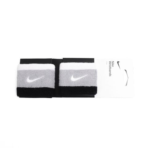 NIKE 耐吉 Swoosh [N0001565016OS] 腕帶 2入 運動 打球 健身 吸濕 排汗 黑灰