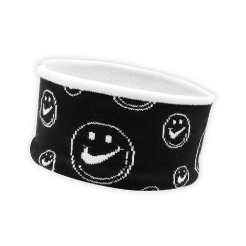 Nike 耐吉 頭帶 Seamless Headband 黑 白 笑臉 雙面戴 勾勾 男女款 N100827510-1OS