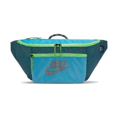Nike Tech Waistpack [CV1411-446] 斜背包 腰包 手提 肩背 多格層 格紋 簡約 藍綠