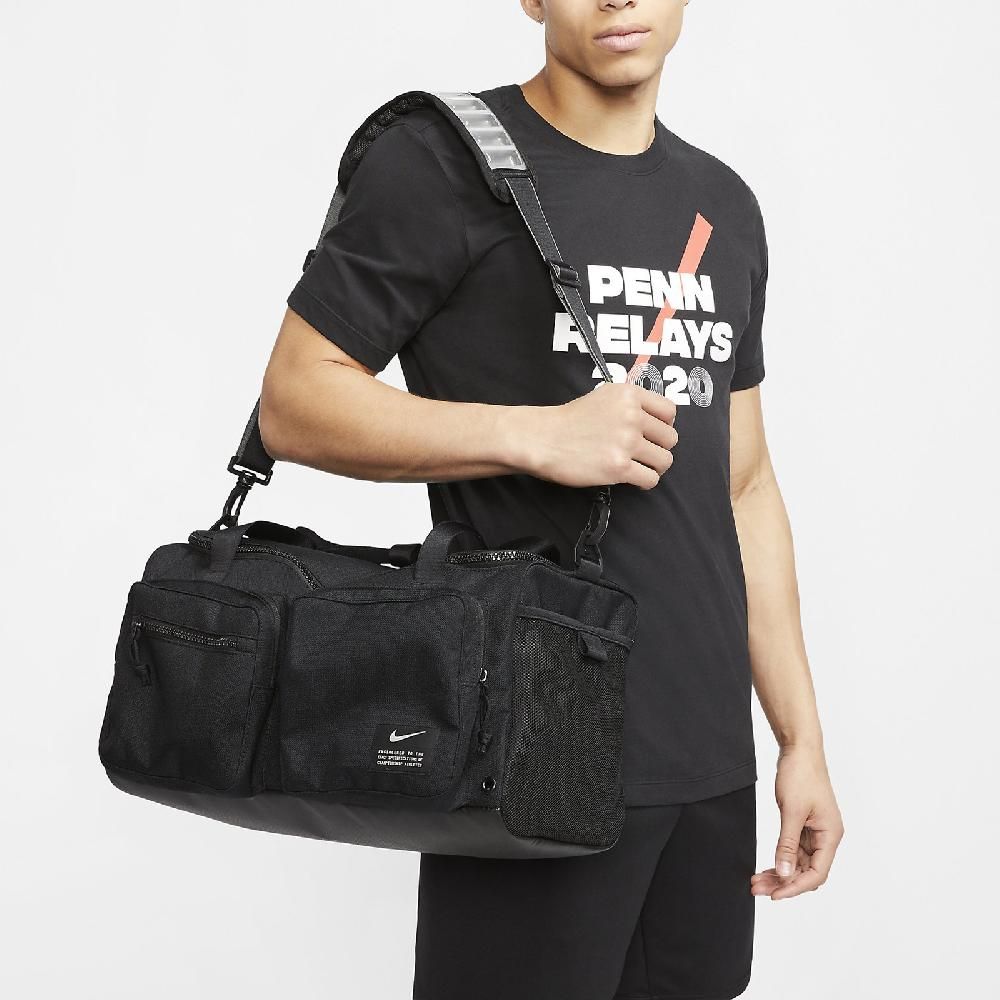 NIKE 耐吉   手提包 Utility Power Duffel 男女款 健身包 肩背 外出 旅遊 大容量 多夾層 黑 CK2795-010