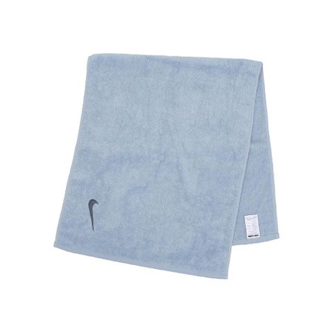 NIKE 耐吉 毛巾 Solid Core Towel 藍 純棉 吸汗 刺繡 健身 訓練 球類 運動毛巾 N100154140-9NS