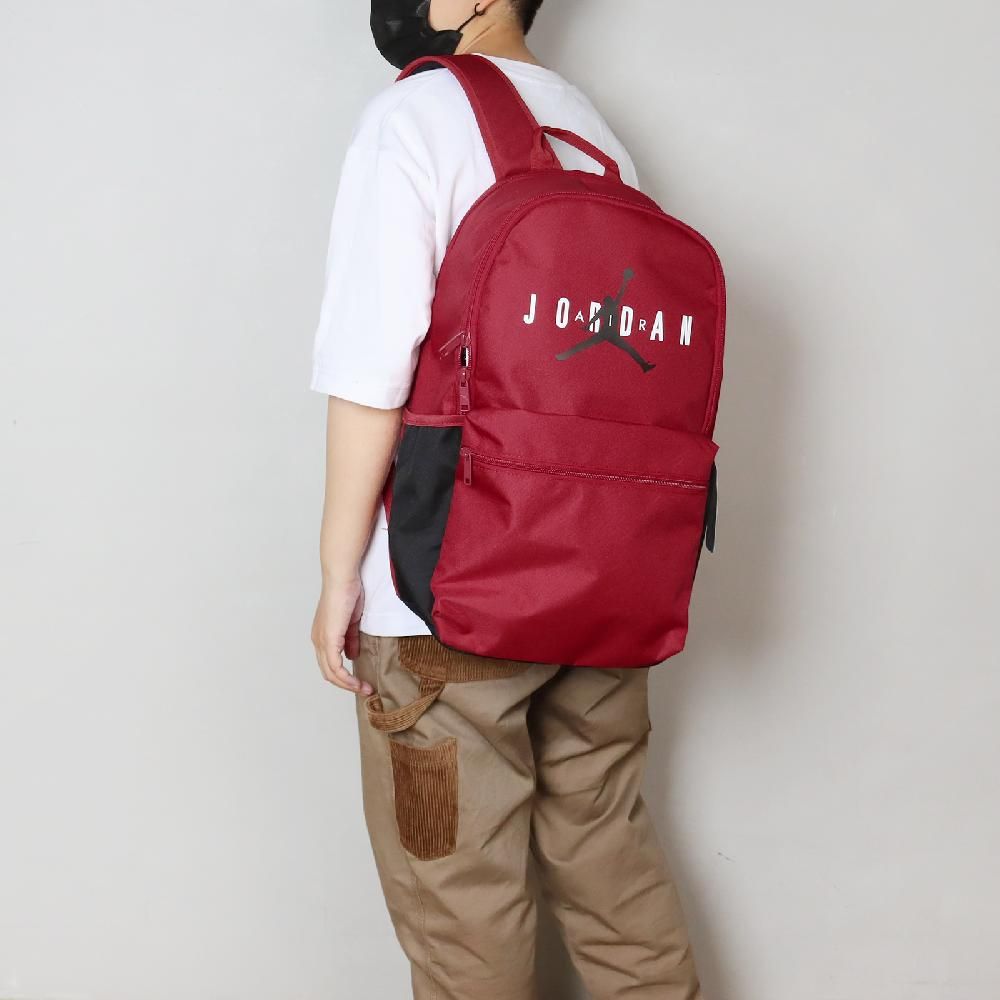 NIKE 耐吉   後背包 Jordan Backpack 紅 黑 13吋 多夾層 喬丹 筆電包 雙肩包 背包 JD2413006AD-003