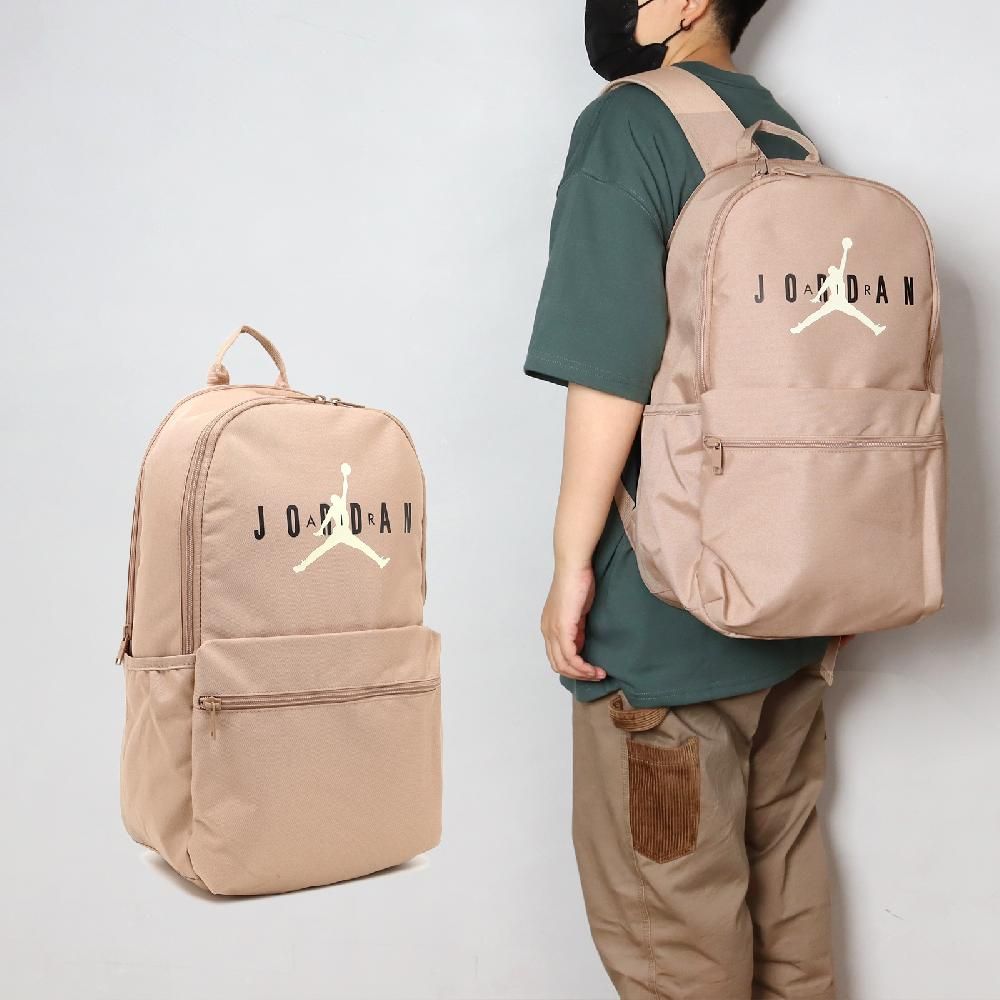 NIKE 耐吉   後背包 Jordan Backpack 棕 黑 13吋 多夾層 喬丹 筆電包 雙肩包 背包 JD2413006AD-004