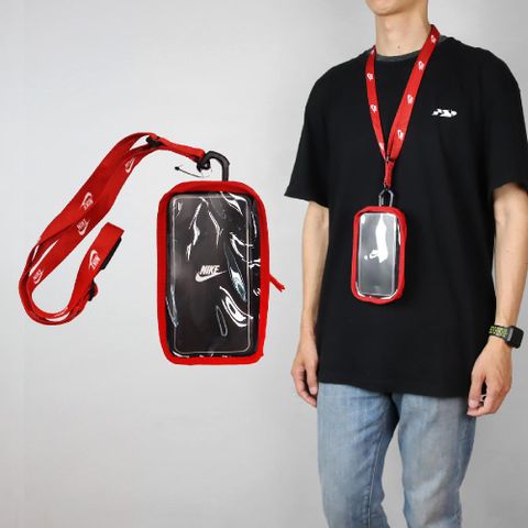 NIKE 耐吉 手機斜背包 Club Phone Crossbody Bag 紅 白 可觸控 防撕裂 斜背包 手機包 N100909669-2OS