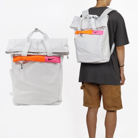 Nike 耐吉 後背包 JDI Backpack 灰 橘 大空間 軟墊 雙肩包 運動包 背包 DJ5487-020