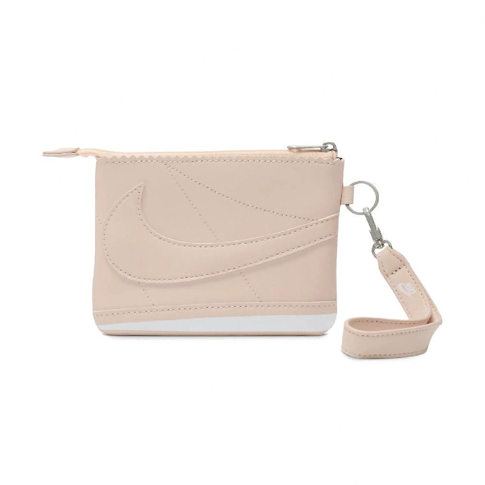 NIKE 耐吉   錢包 Icon Cortez Wristlet 粉橘 白 皮革 手腕包 隨行包 小包 N100973980-6OS