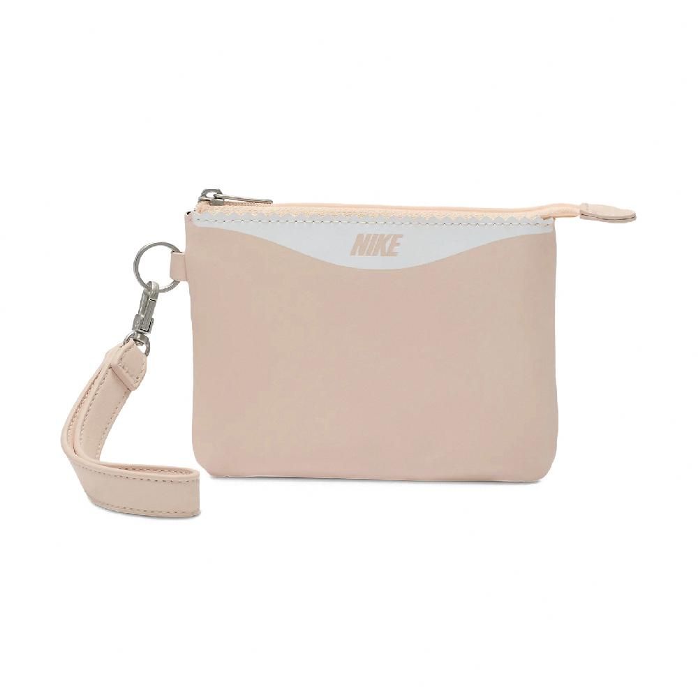 NIKE 耐吉   錢包 Icon Cortez Wristlet 粉橘 白 皮革 手腕包 隨行包 小包 N100973980-6OS