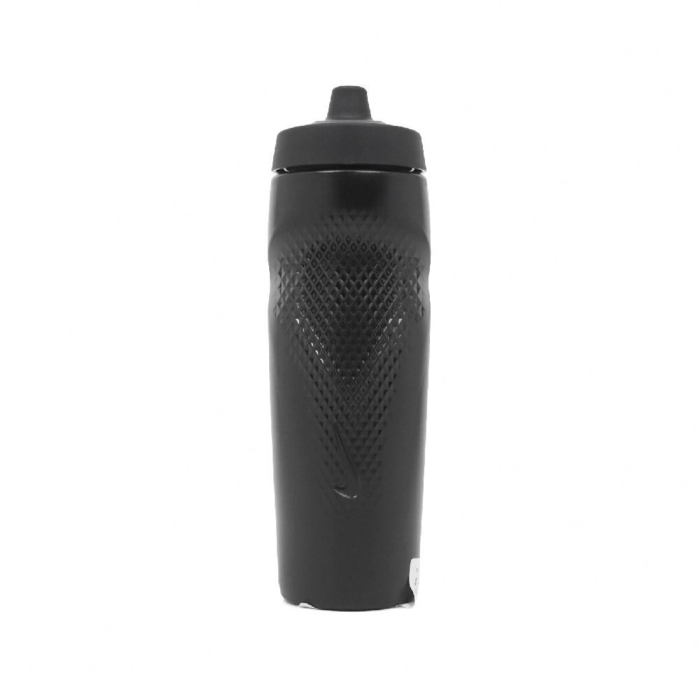 NIKE 耐吉   水壺 Refuel Water Bottle 24 oz 黑 白 可擠壓 單車 運動水壺 N100766609-124