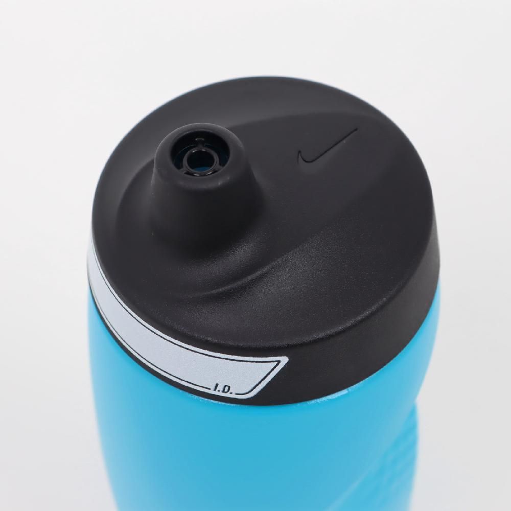 NIKE 耐吉   水壺 Refuel Water Bottle 24 oz 藍 白 可擠壓 單車 運動水壺 N100766642-224