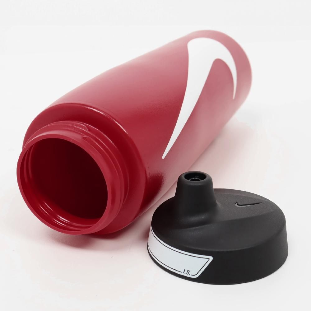 NIKE 耐吉   水壺 Refuel Water Bottle 24 oz 紅 白 可擠壓 單車 運動水壺 N100766669-224