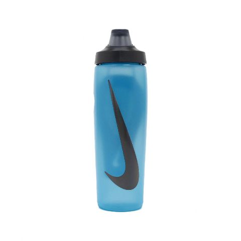 Nike 耐吉 水壺 Refuel Bottle 24oz 藍 黑 掀蓋式 可擠壓 止滑 單車 運動水壺 N100766842-024