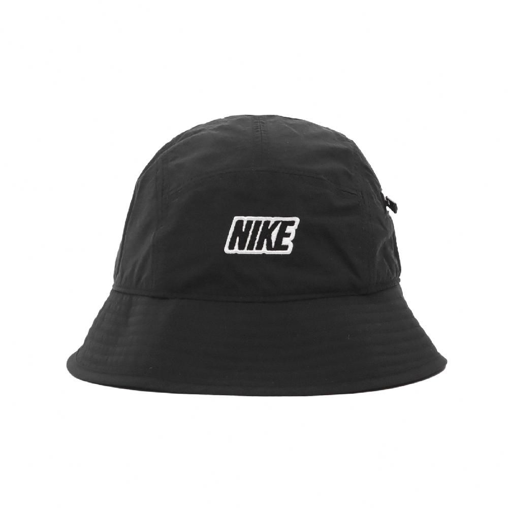 NIKE 耐吉   漁夫帽 Apex Bucket Hat 黑 白 尼龍 抗撕裂 防潑水 戶外 運動 帽子 FQ3277-010