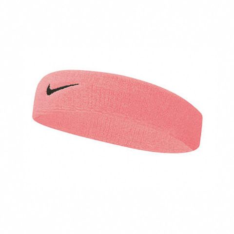 NIKE 耐吉 頭帶 Swoosh Headband 粉 黑色勾勾 毛巾布 運動頭帶 N000154467-7OS