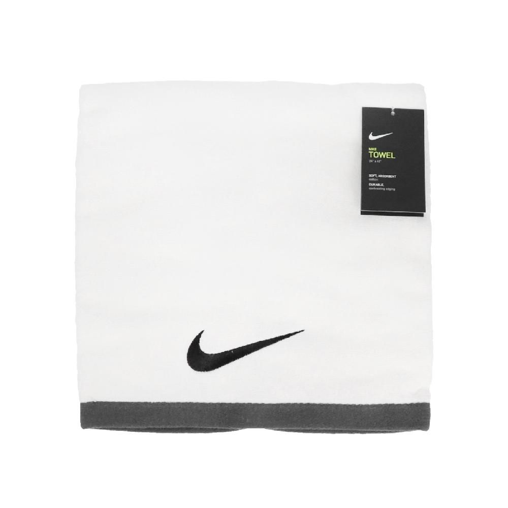 NIKE 耐吉   大毛巾 Fundamental Towel 白 黑 純棉 吸水性佳 浴巾 運動毛巾 N100152210-1LG