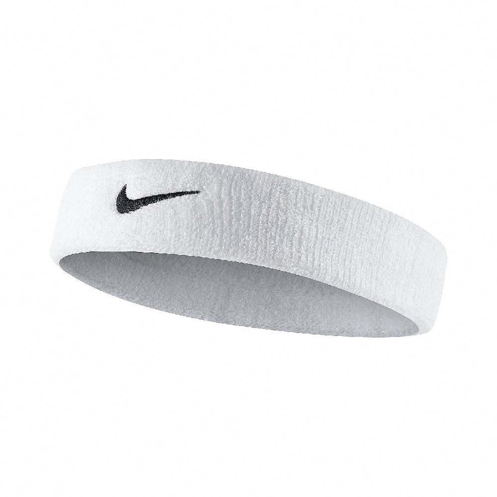 NIKE 耐吉   髮帶 Swoosh HeadBand 運動 男女款 頭帶 毛巾布 吸汗 戶外 網球 休閒穿搭 白 NNN0710-1OS