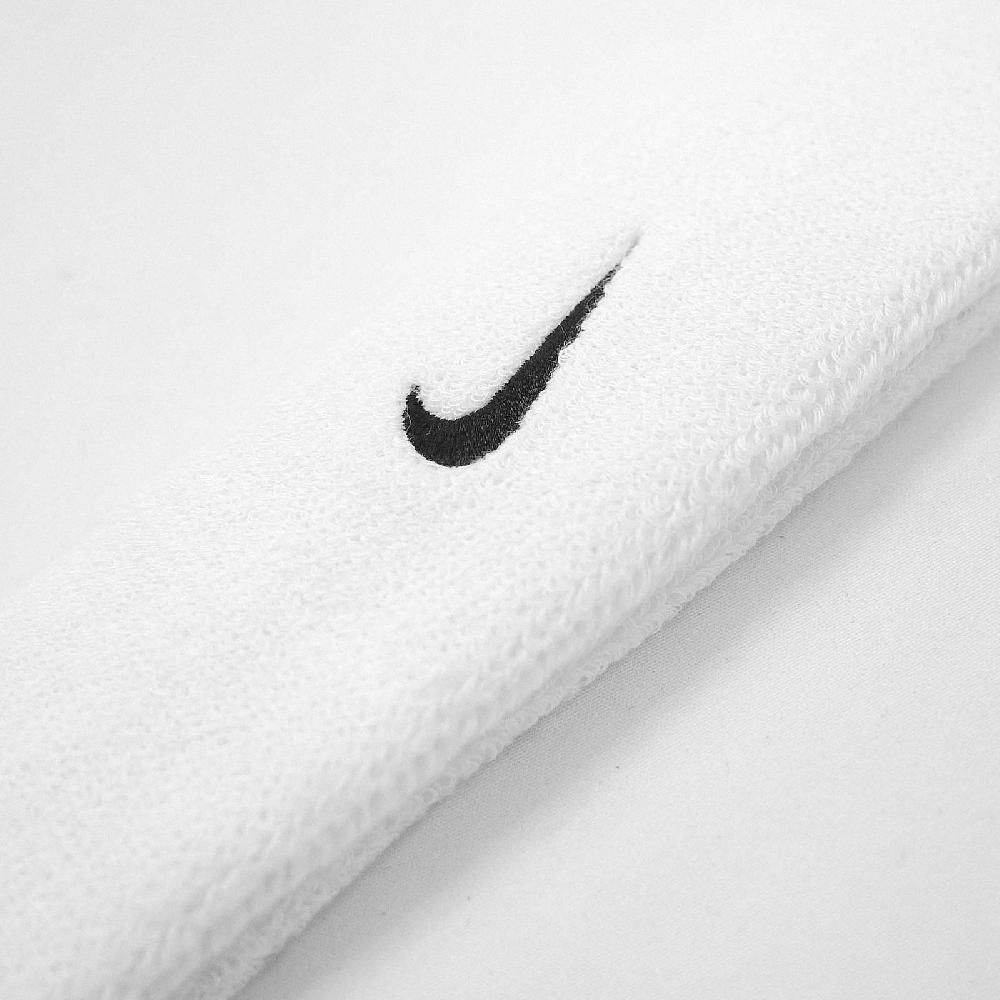 NIKE 耐吉   髮帶 Swoosh HeadBand 運動 男女款 頭帶 毛巾布 吸汗 戶外 網球 休閒穿搭 白 NNN0710-1OS