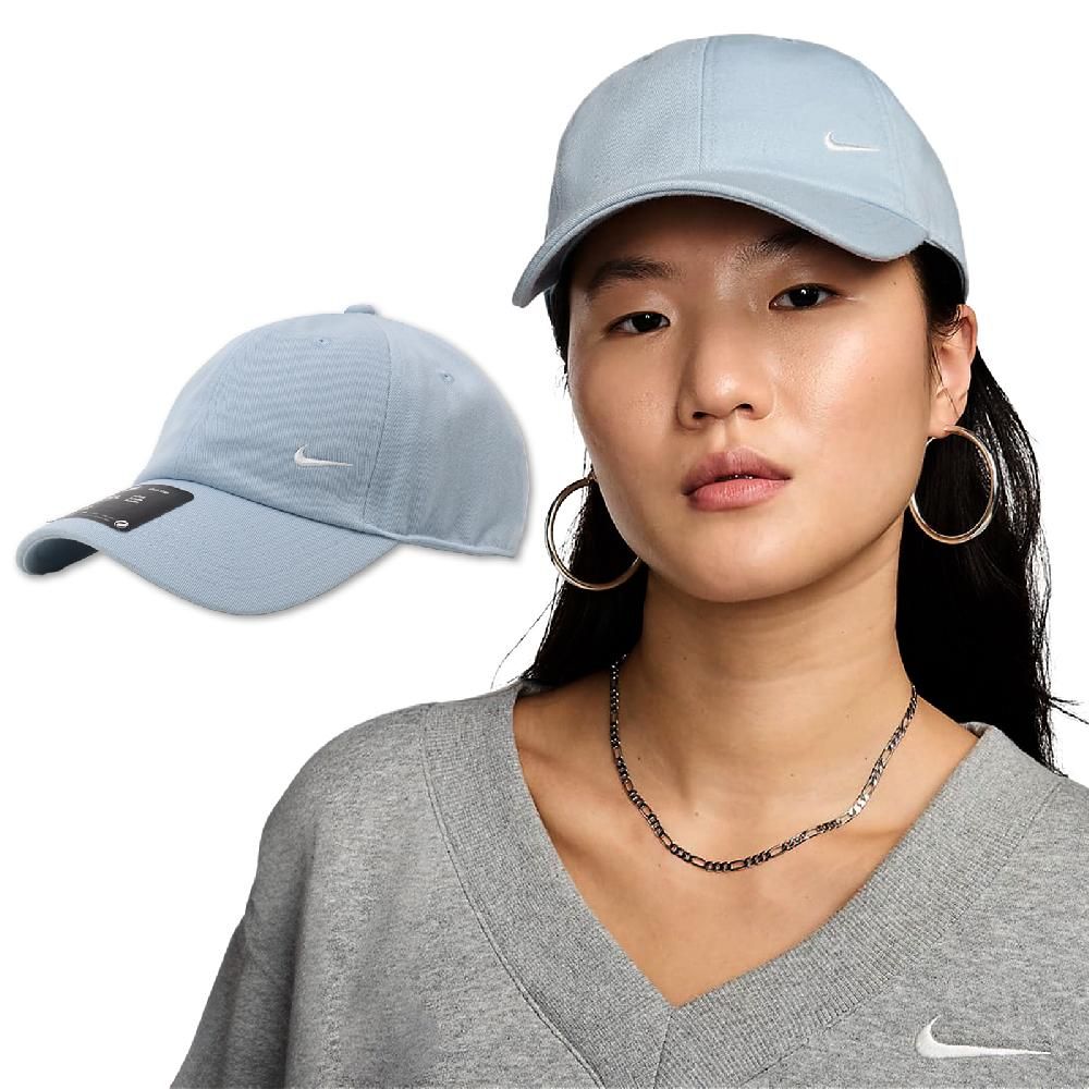 NIKE 耐吉   棒球帽 Club Unstructured Cap 藍 白 可調帽圍 刺繡 老帽 帽子 FZ5698-440