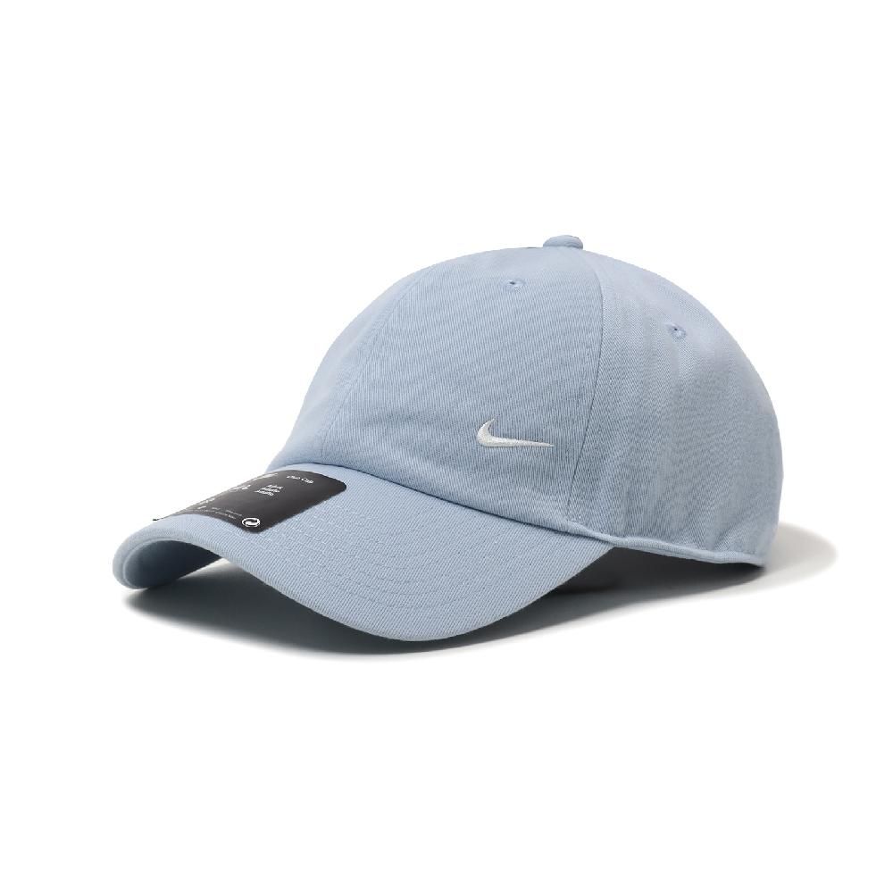 NIKE 耐吉   棒球帽 Club Unstructured Cap 藍 白 可調帽圍 刺繡 老帽 帽子 FZ5698-440