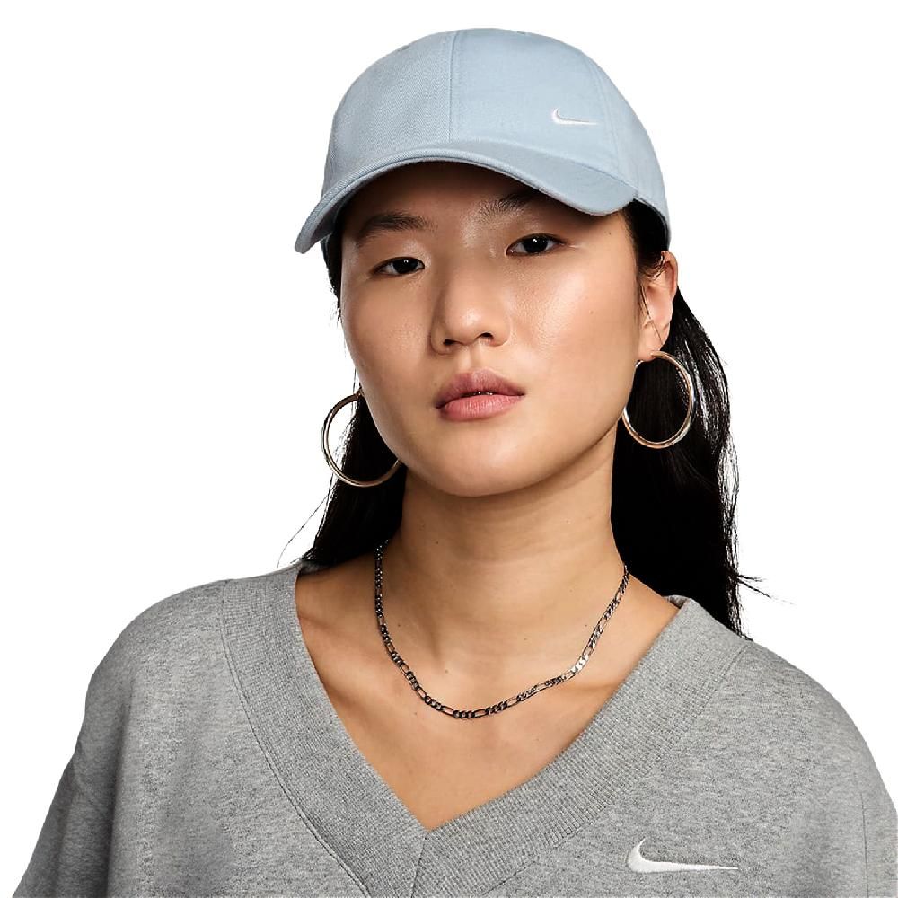 NIKE 耐吉   棒球帽 Club Unstructured Cap 藍 白 可調帽圍 刺繡 老帽 帽子 FZ5698-440