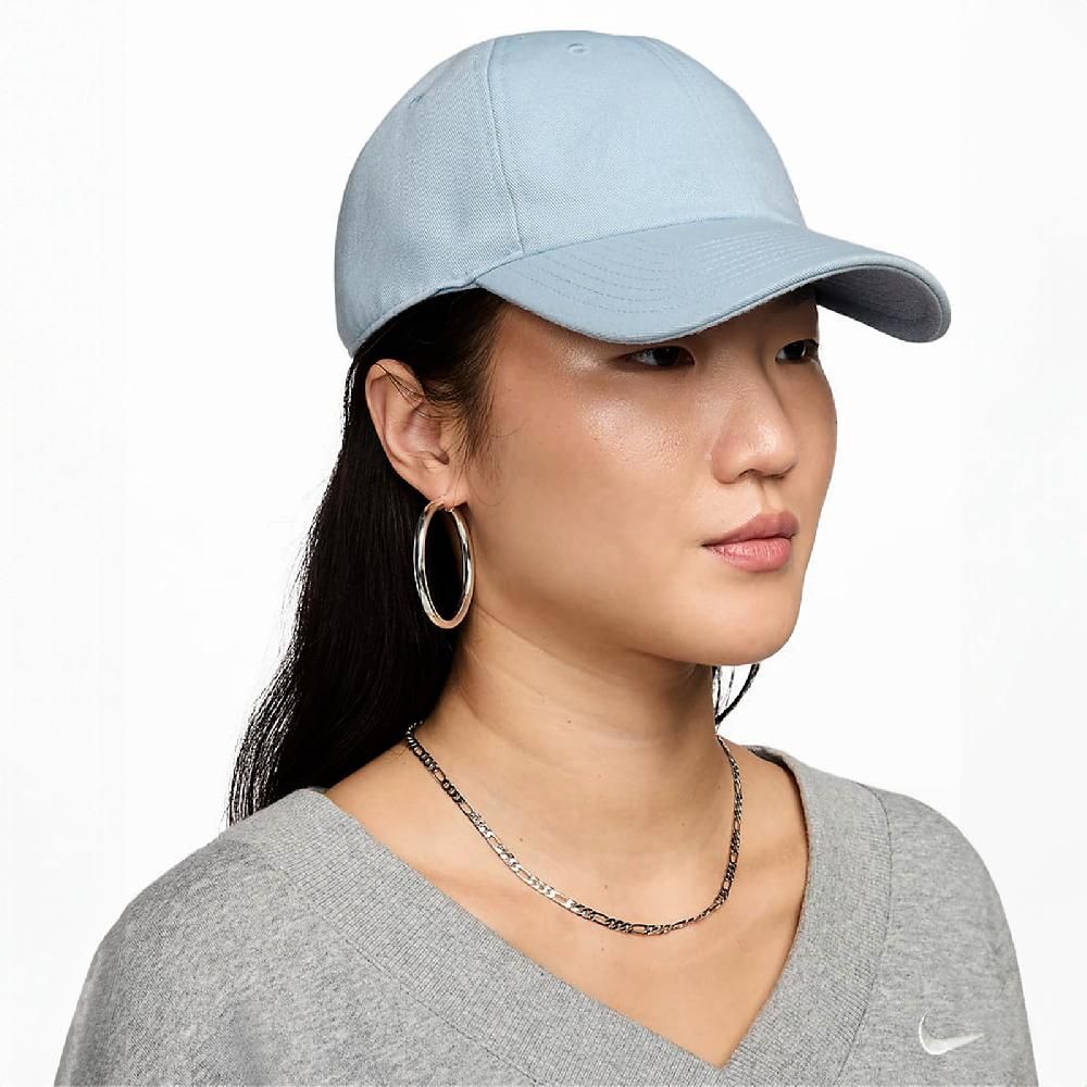 NIKE 耐吉   棒球帽 Club Unstructured Cap 藍 白 可調帽圍 刺繡 老帽 帽子 FZ5698-440