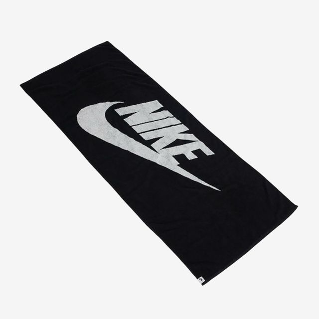 NIKE 耐吉  Club [HF9405-010] 毛巾 浴巾 吸水毛巾 海灘 游泳 運動 170x74 cm 黑白