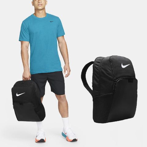 NIKE 耐吉 後背包 Brasilia 9.5 男款 黑 白 大空間 可調式背帶 訓練包 筆電包 雙肩包 BA5959-010