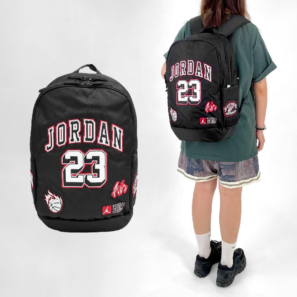NIKE 耐吉   後背包 Jordan Backpack 黑 白 紅 15吋 喬丹 筆電包 雙肩包 背包 JD2433006AD-002