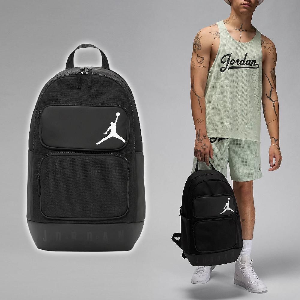 NIKE 耐吉   後背包 Jordan Essentials Backpack 黑 白 15吋 筆電包 雙肩包 背包 JD2433005AD-004