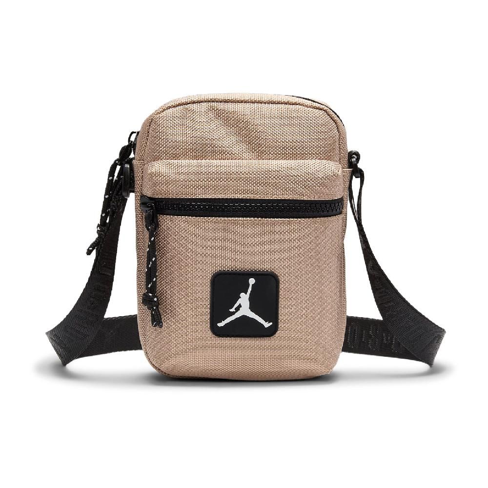 NIKE 耐吉   側背包 Jordan Rise Shoulder Bag 棕 黑 可調背帶 小包 隨行包 斜背包 JD2433078AD-002