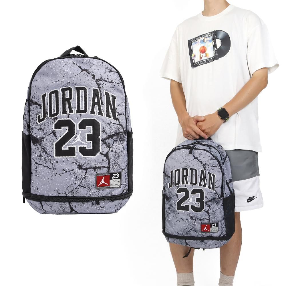 NIKE 耐吉   後背包 Jordan Jersey Backpack 灰 黑 15吋 筆電包 運動包 背包 JD2433009AD-001